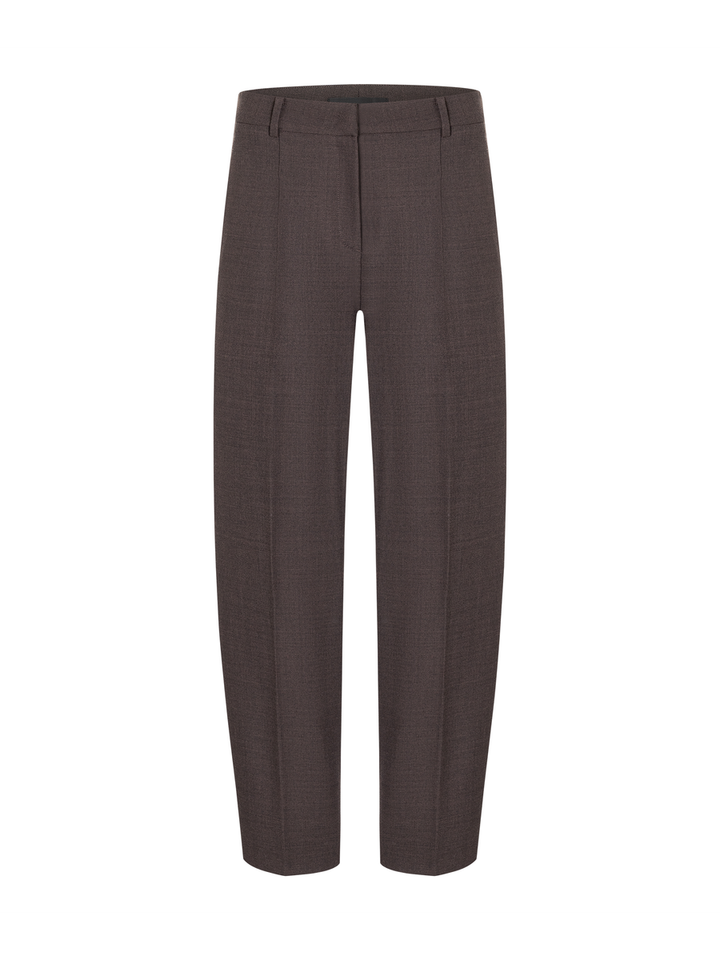 Donkerbruine geklede broek Elyssa Cambio