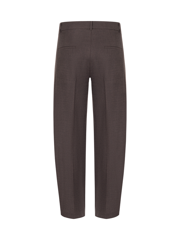 Donkerbruine geklede broek Elyssa Cambio