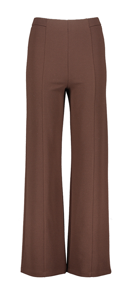 Bruine geklede broek met elastiek Rinascimento
