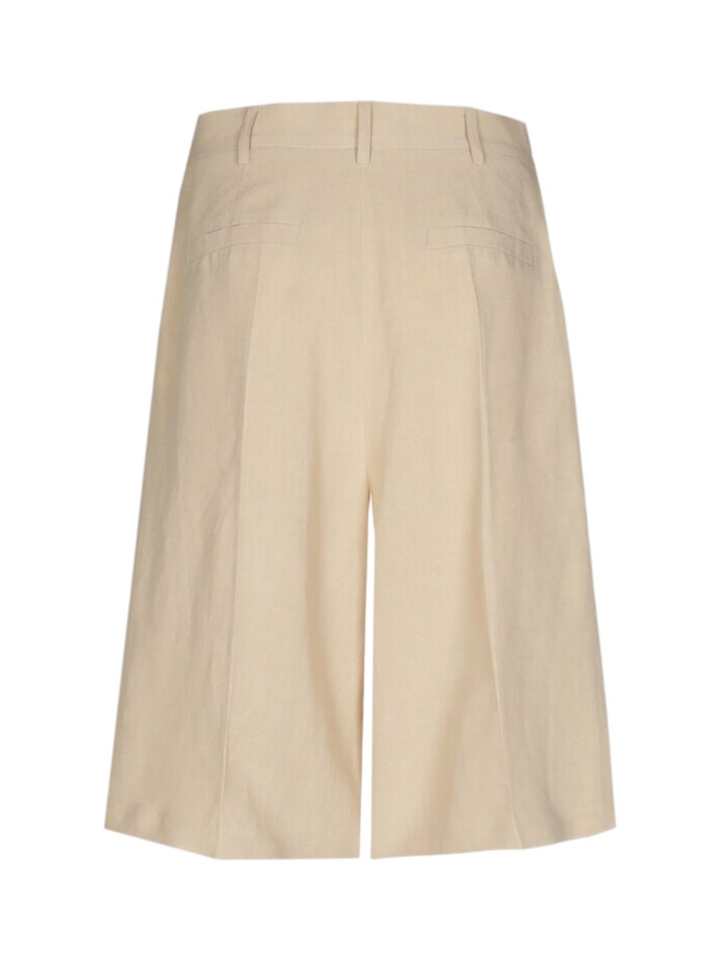Beige short met bandplooi Caroline Biss 