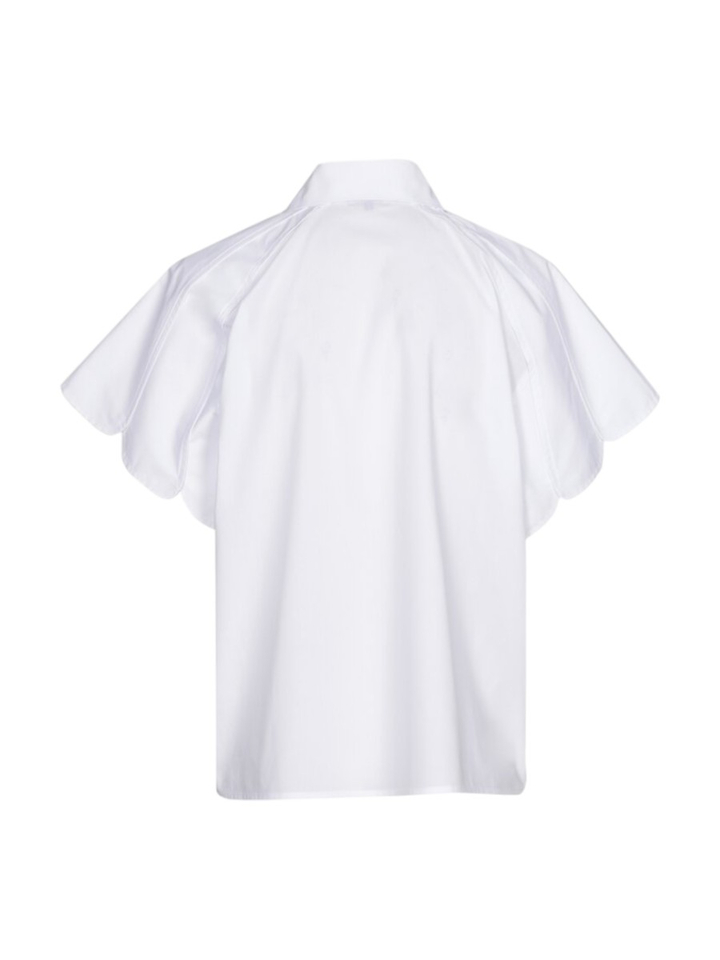 Witte katoenen bloes met gouden detail Caroline Biss 