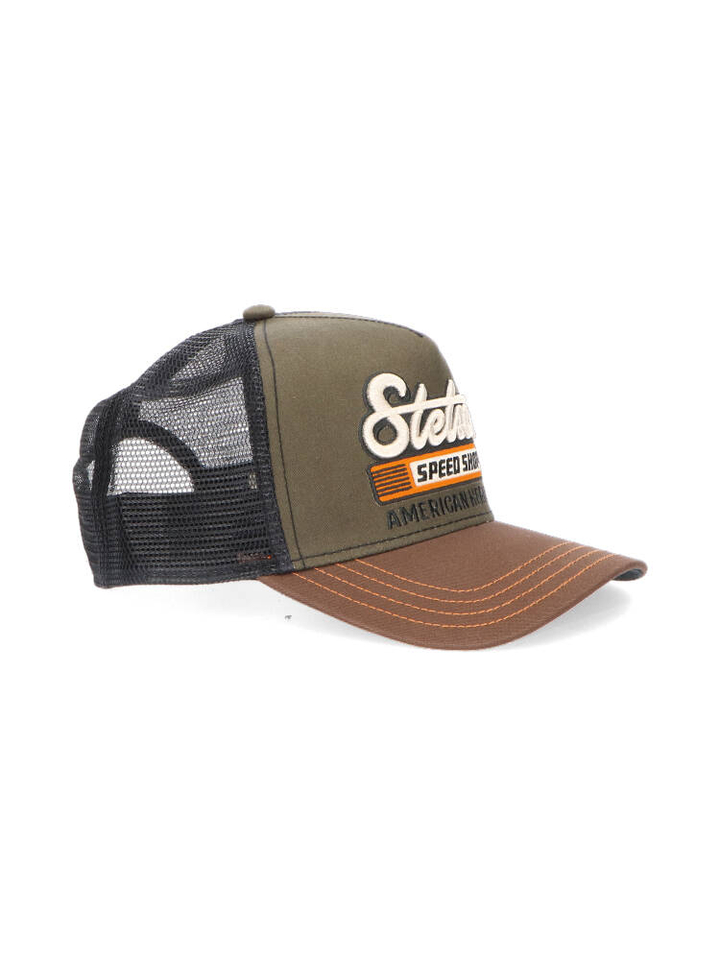 Chesnut/olive pet Trucker Stetson