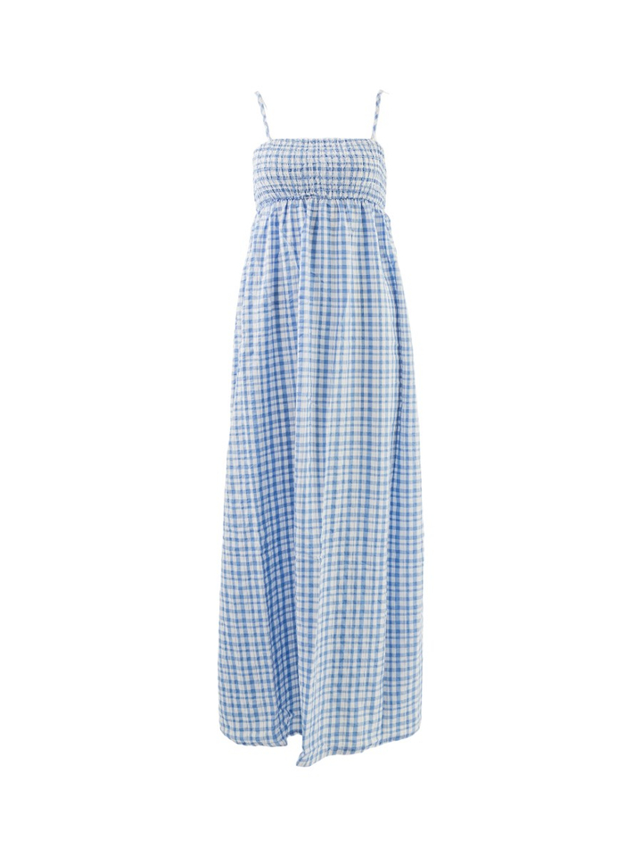 Blauwe geruite jurk Aitana Edited 