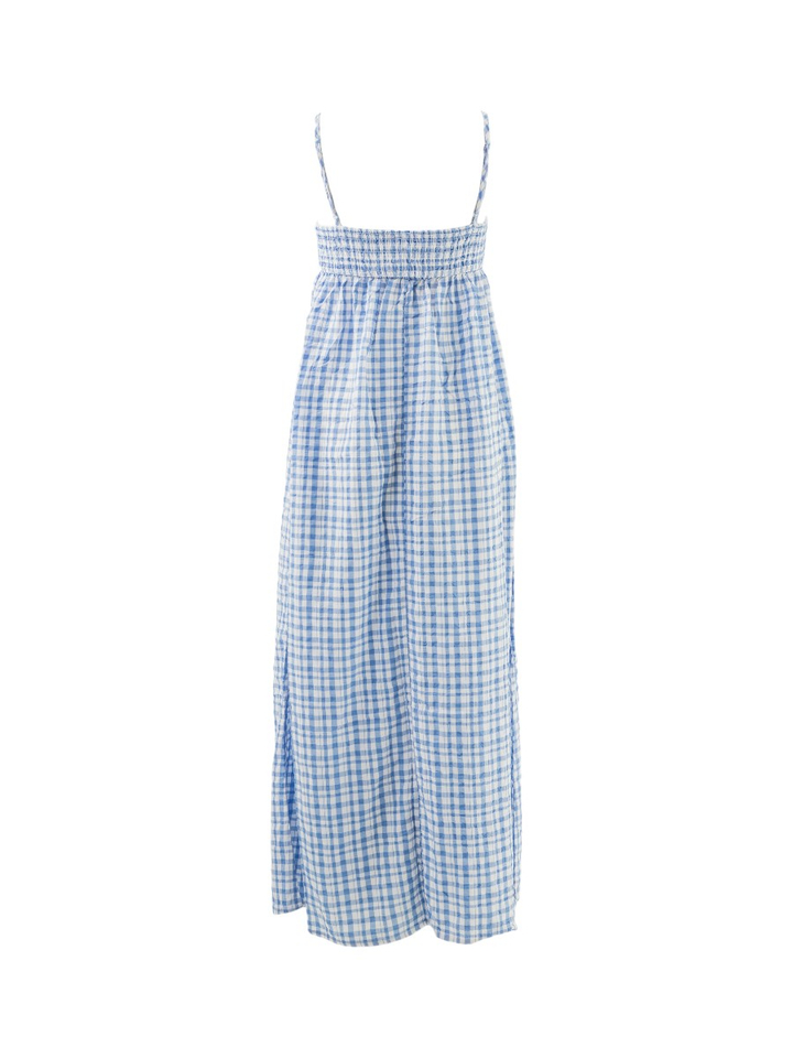 Blauwe geruite jurk Aitana Edited 