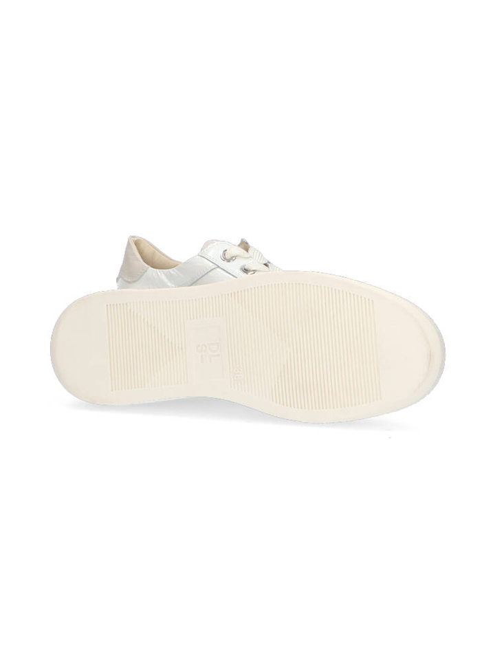Witte sneakers in lakleder met rits DL Sport 