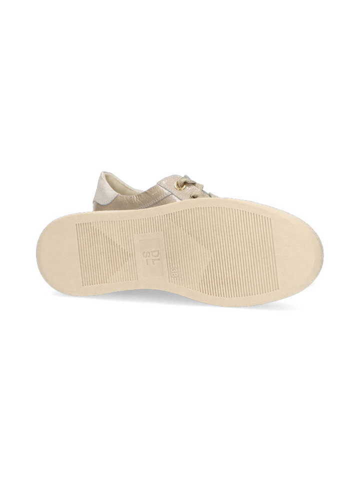 Beige sneakers met rits in lakleder DL Sport 