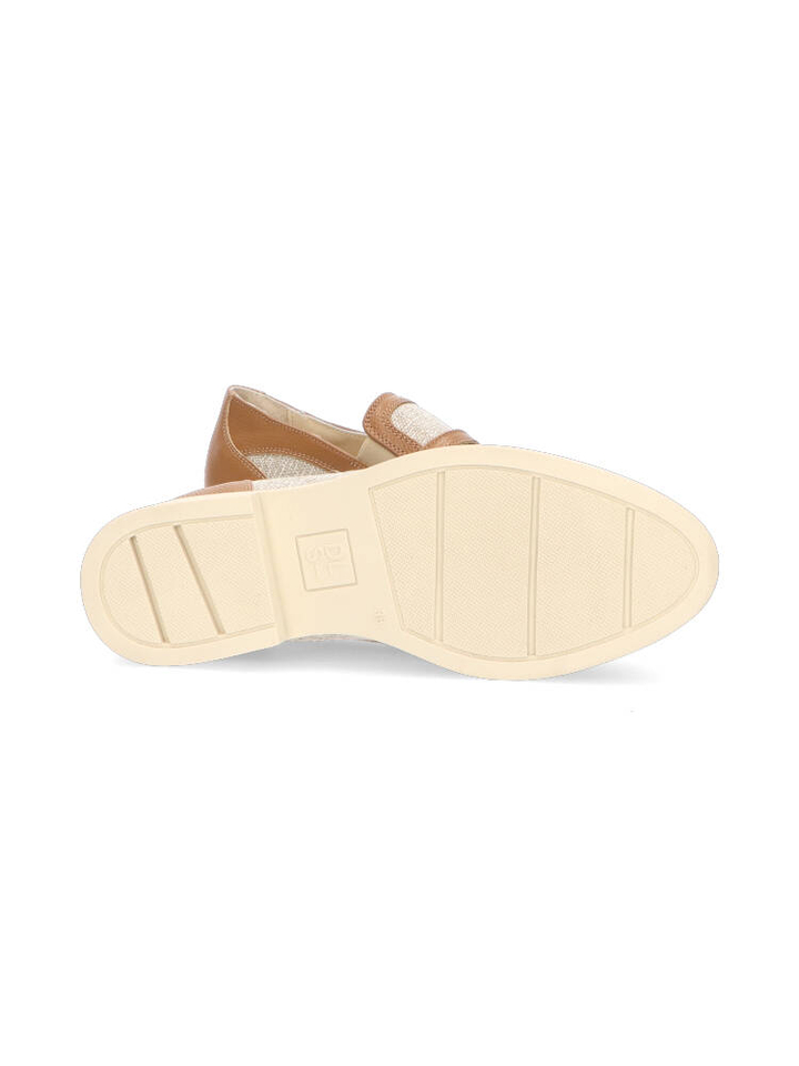 Beige/cognac kleurige mocassins DL Sport 