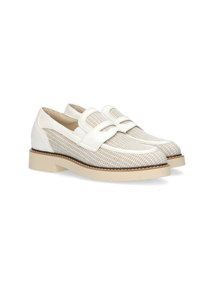 Ecru beige mocassins DL Sport 
