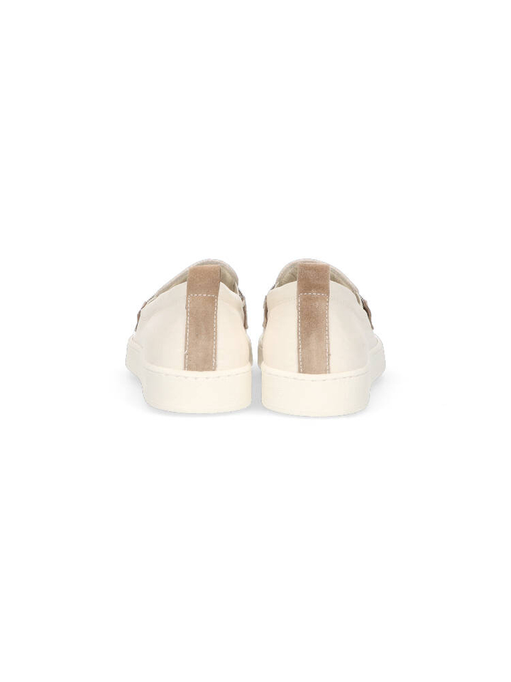 Creme kleurige mocassin met strass boord DL sport 