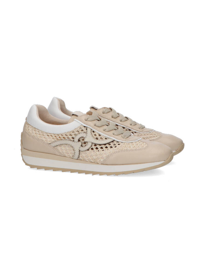 Beige veterschoenen Softwaves