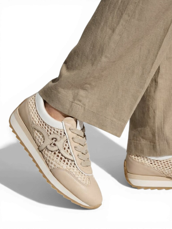 Beige veterschoenen Softwaves