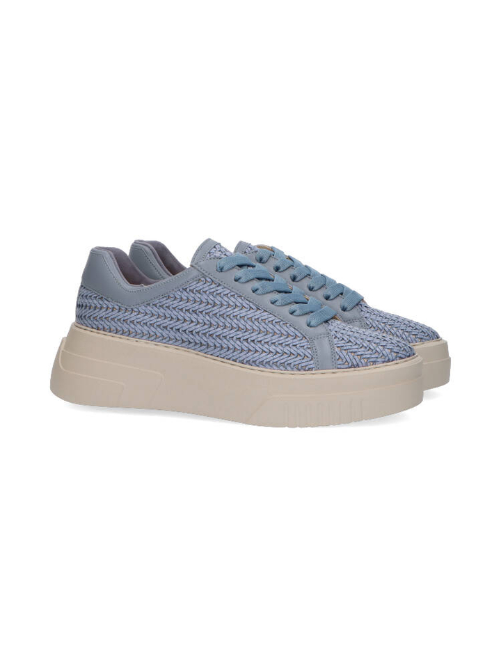 Lichtblauwe geweven sneakers Softstone