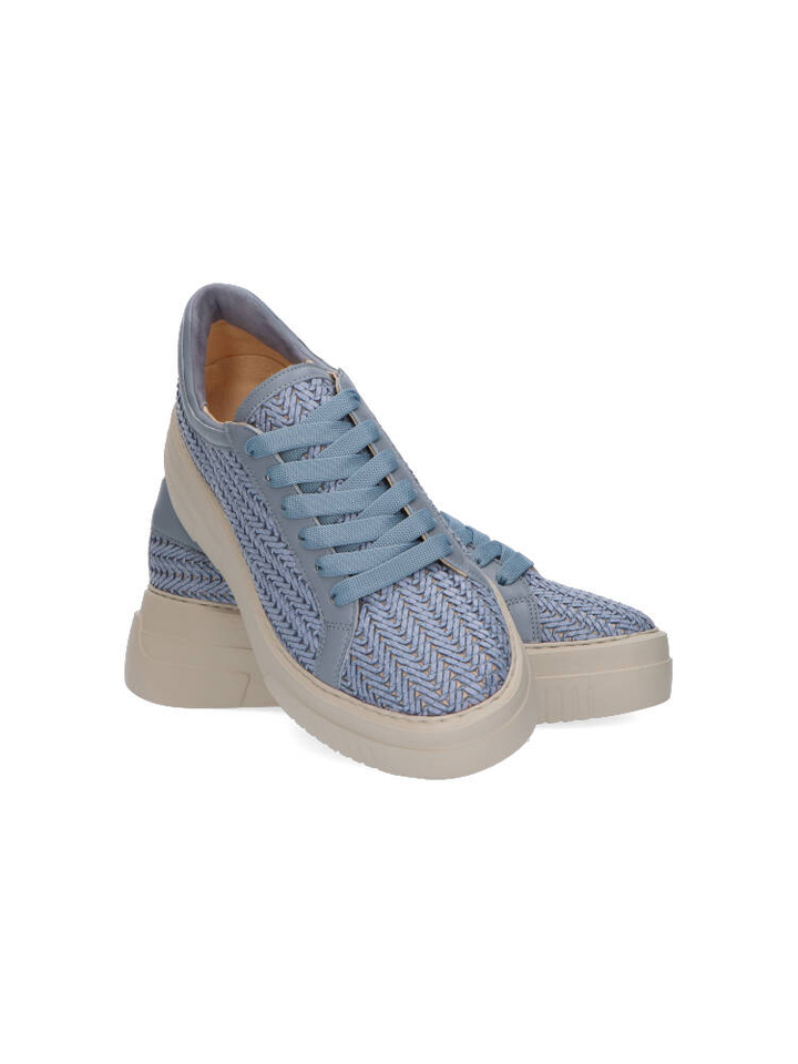 Lichtblauwe geweven sneakers Softstone