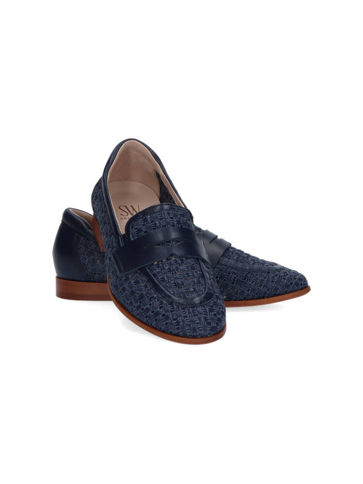 Donkerblauwe moccasins Softwaves 