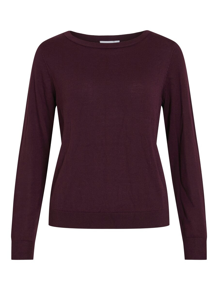 Bordeaux pull met ronde hals Viclaudie Vila