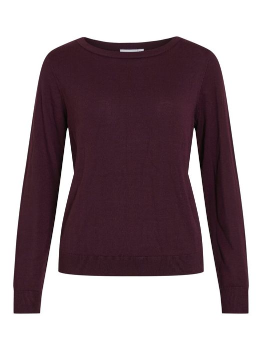 Bordeaux pull met ronde hals Viclaudie Vila