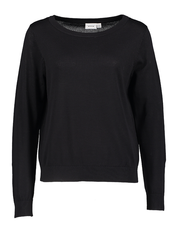 Zwarte pull met ronde hals Viclaudie Vila 