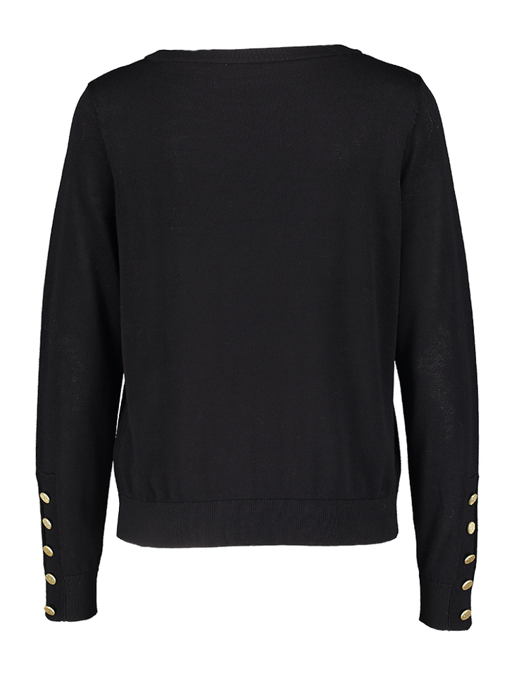 Zwarte pull met ronde hals Viclaudie Vila 