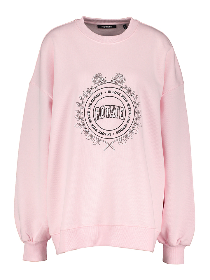 Babyroze katoenen sweater met opdruk Rotate