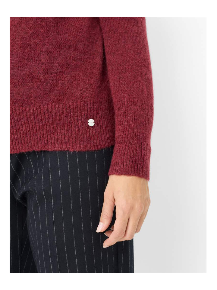 Bordeaux wollen pull met boothals Lisa Brax