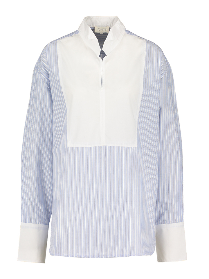 Blauw en wit gestreepte bloes Catherine Rae