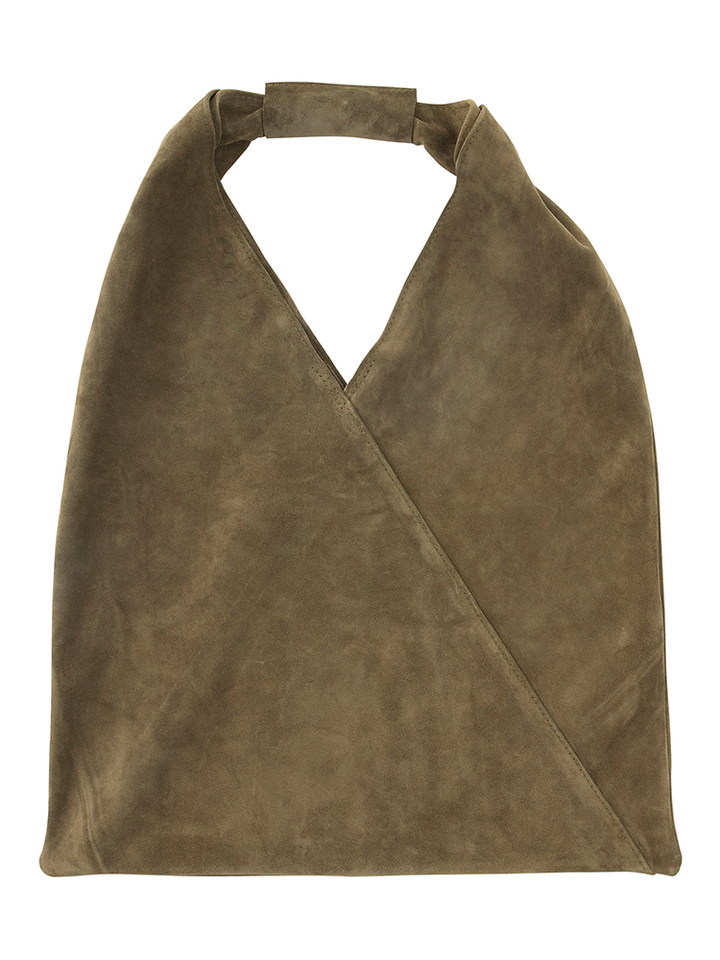 Kaki kleurige tas in suède Sac B.B Twist My Bag