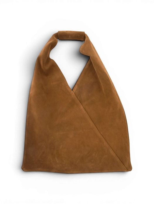 Camel kleurige tas in suède Sac B.B Twist My Bag