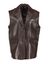 Bruine lederen mouwloze blazer met split achteraan Blazer Twist My Jacket