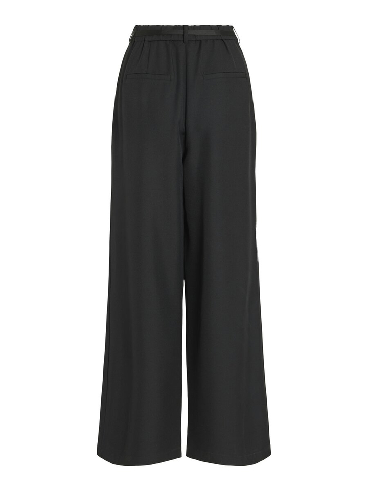 Zwarte wijde broek met bandplooi Vicatalina Vila