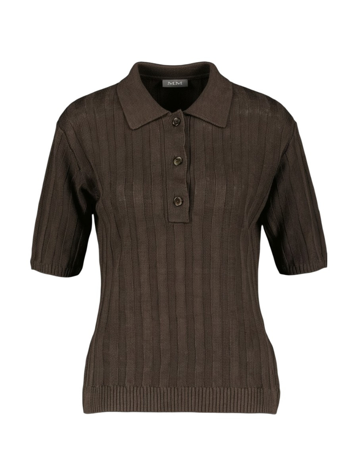 Bruine linnen polo Rivetto MM by Max Mara
