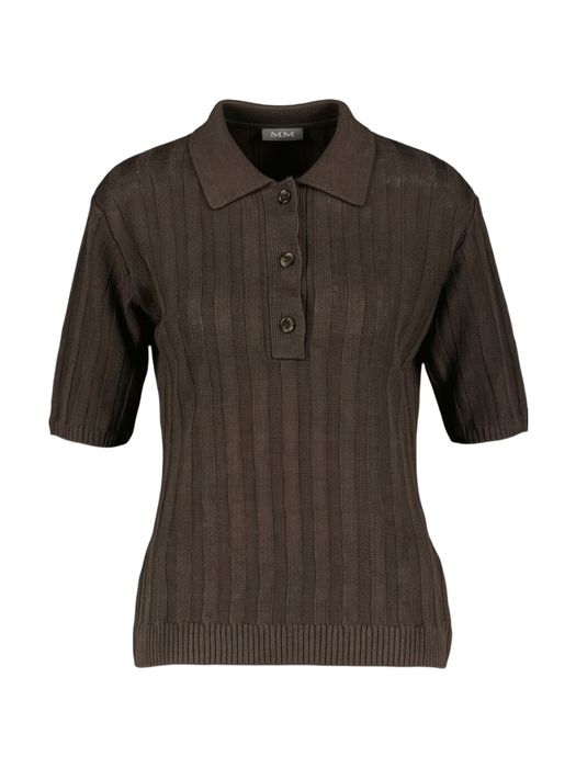 Bruine linnen polo Rivetto MM by Max Mara