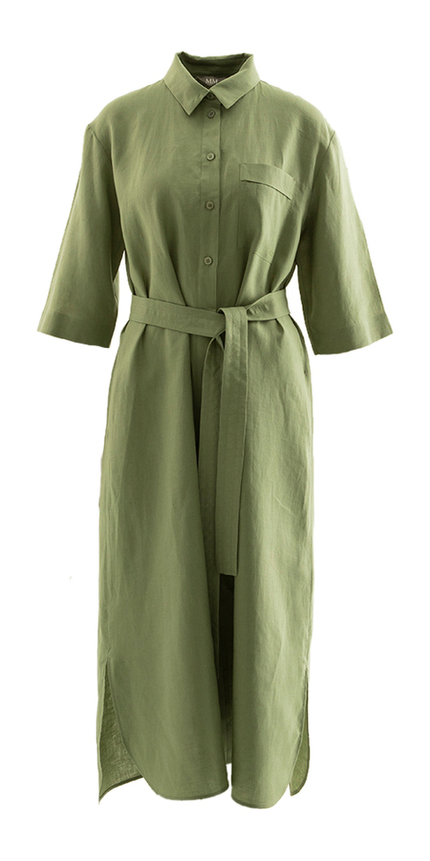 Groen linnen kleed Tabella MM