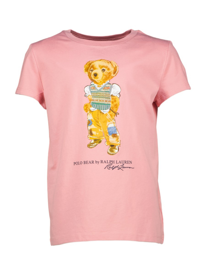 Adirodack roze t-shirt met polo beer Ralph Lauren 