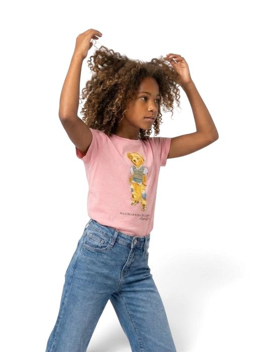 Adirodack roze t-shirt met polo beer Ralph Lauren
