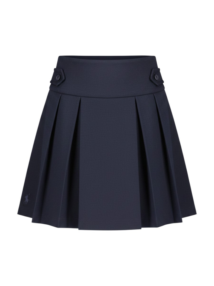 Navy rok met bandplooien Ralph Lauren 