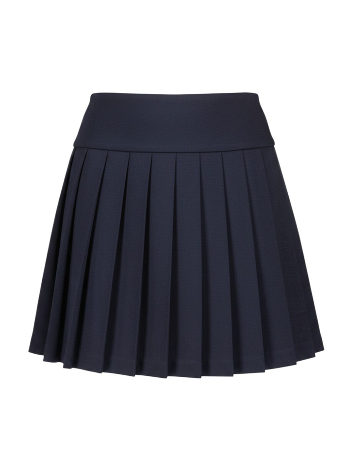 Navy rok met bandplooien Ralph Lauren 
