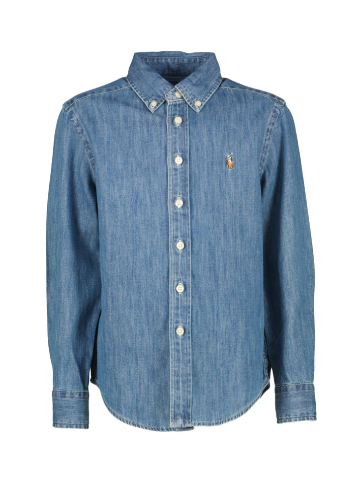 Blauw jeans hemd Ralph Lauren 