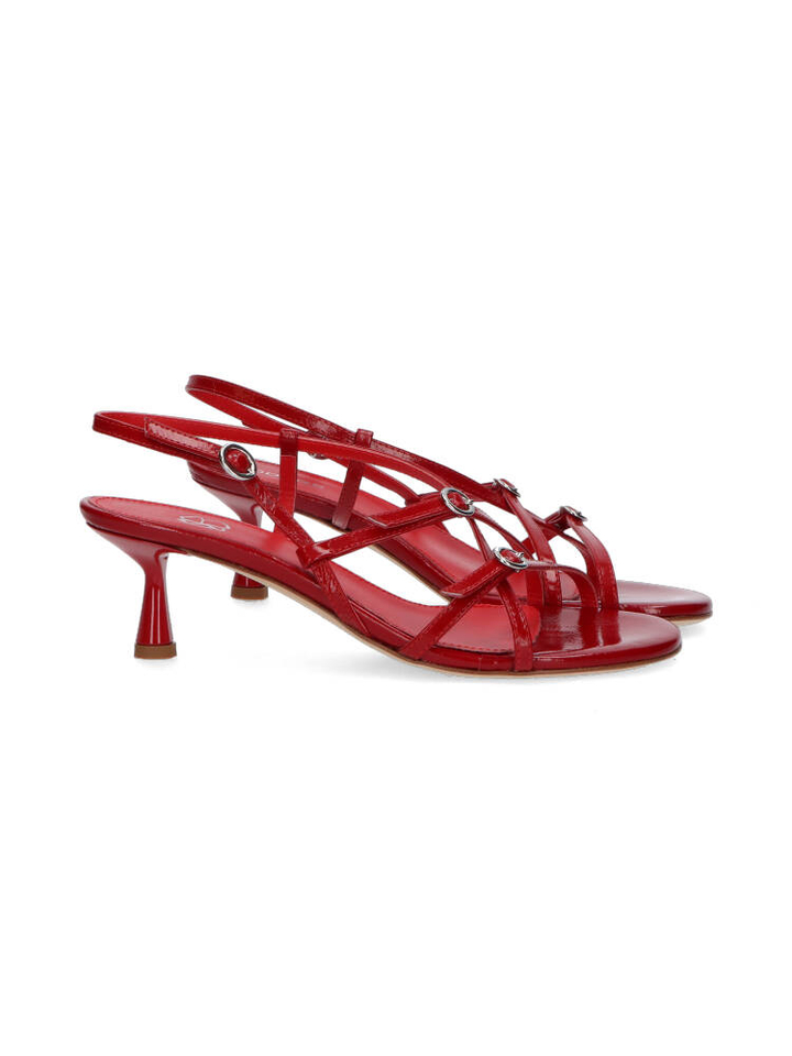 Vernice rossa sandaal met hak Blanca Odare 