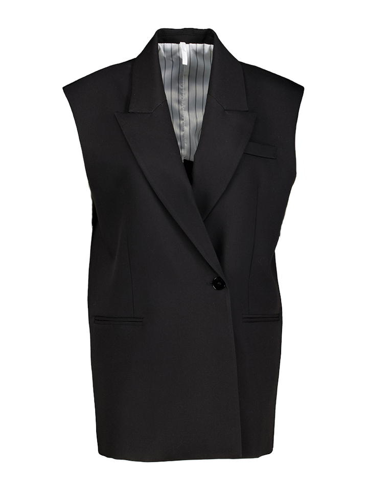 Donkerblauwe blazer zonder mouwen Imperial 