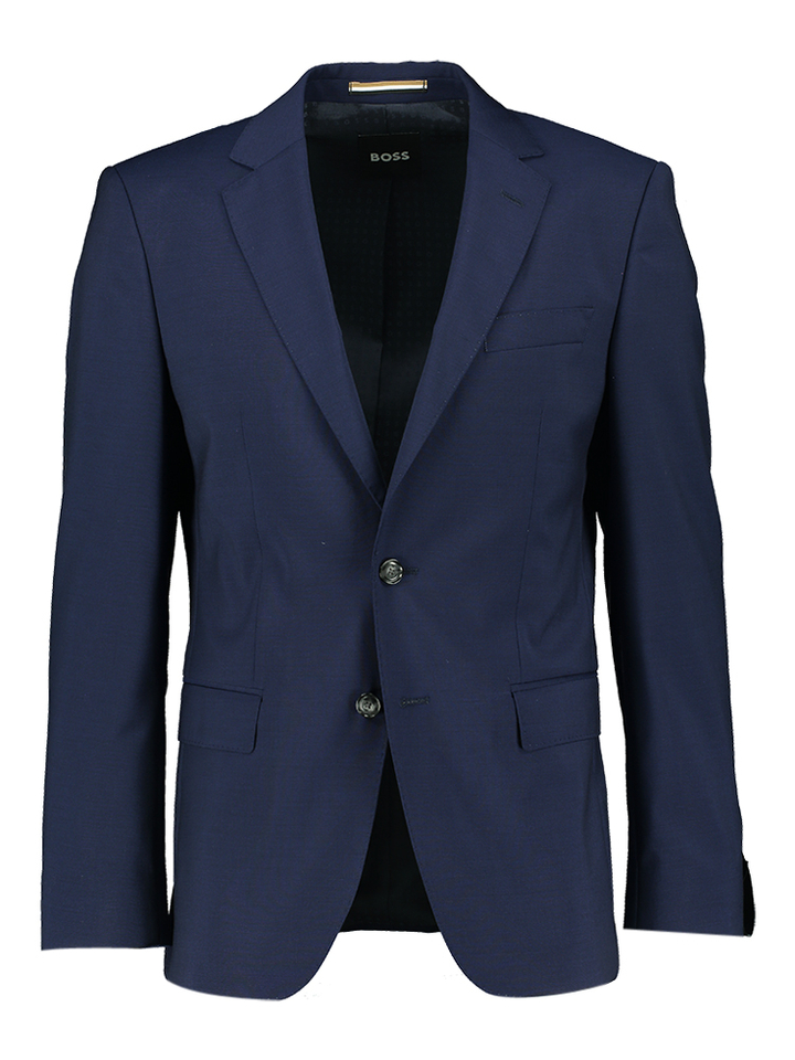 Blauwe slim fit kostuum blazer Hugo Boss 