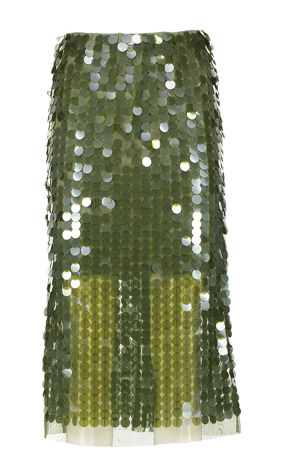 Groene feestelijke jurk met pailetten Lior Rabens Saloner