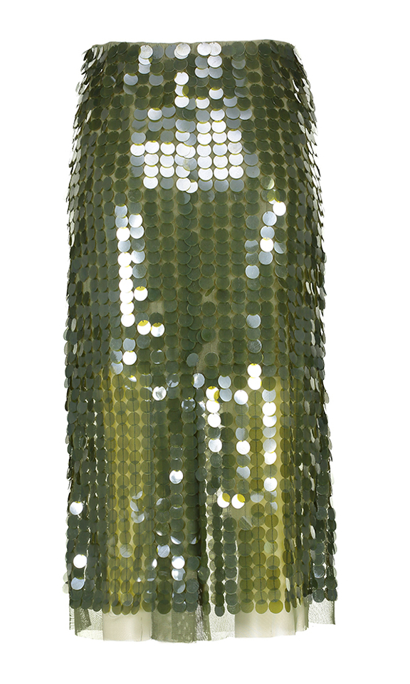 Groene feestelijke jurk met pailetten Lior Rabens Saloner