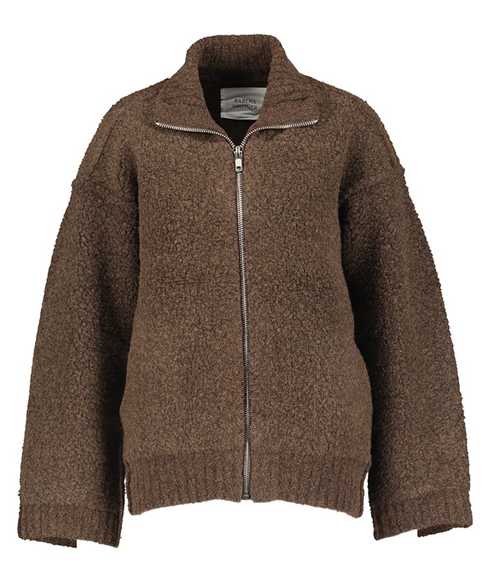 Bruine wollen bomber vest Sigal Rabens Saloner 