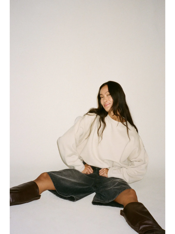 Beige sweater met ronde hals Sheela Rabens Saloner