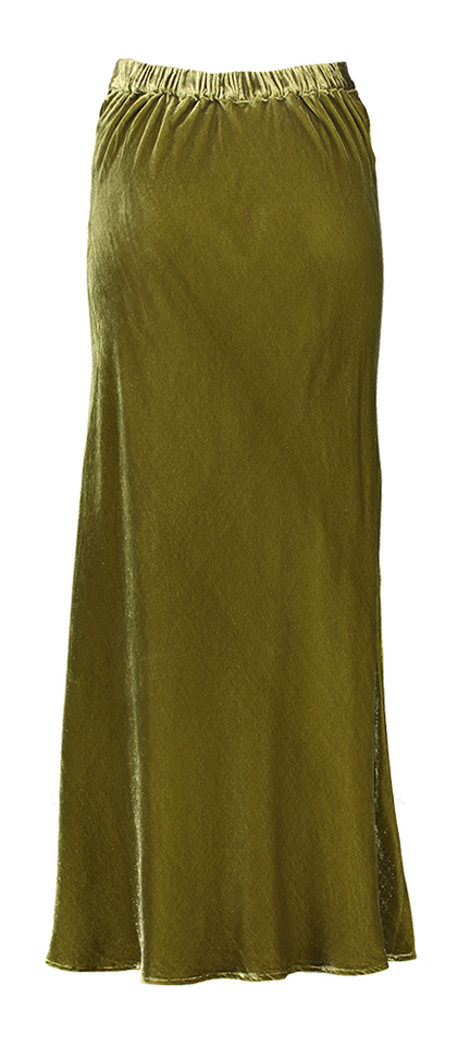 Olijfgroene lange rok in fluweel Ellery Rabels Saloner 