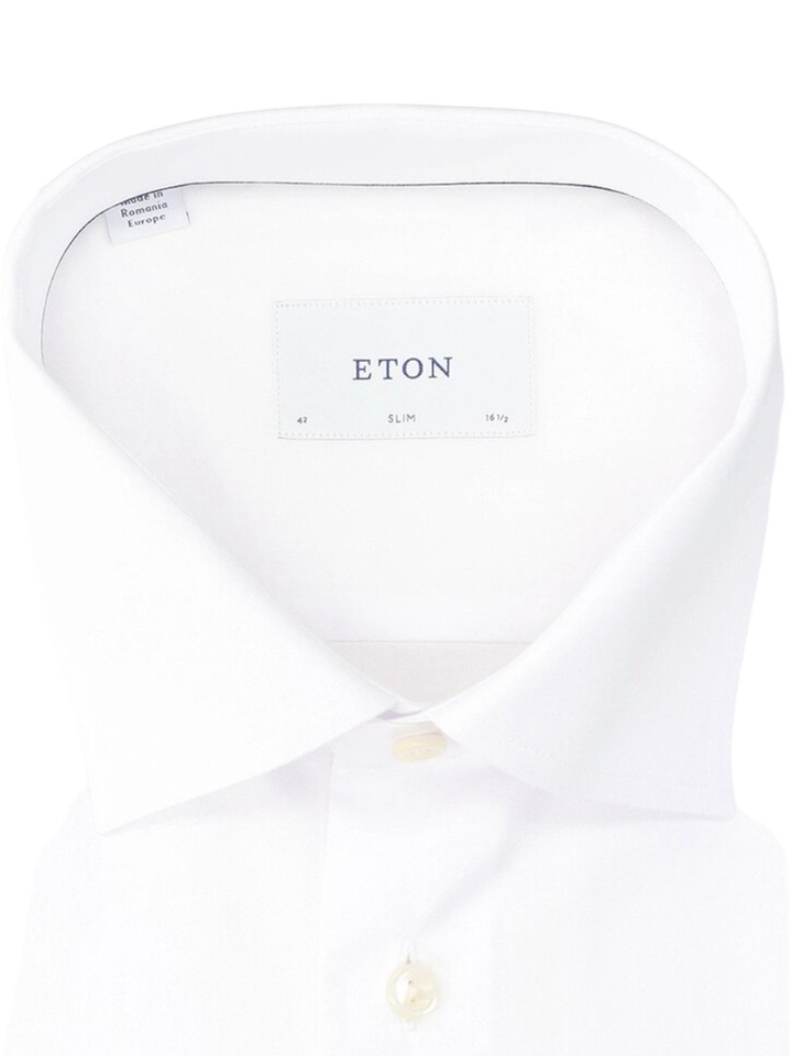 Wit katoenen hemd (slim fit) met lange mouwen Eton 