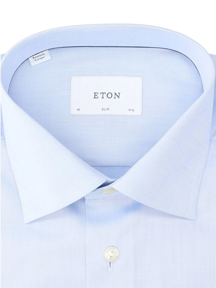 Light blue katoenen hemd (slim  fit) met lange mouwen Eton 