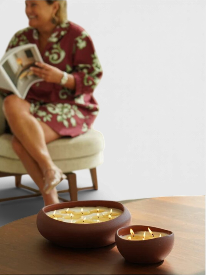 Doteki Indoor Candle Large - Burgundy Mon Dada