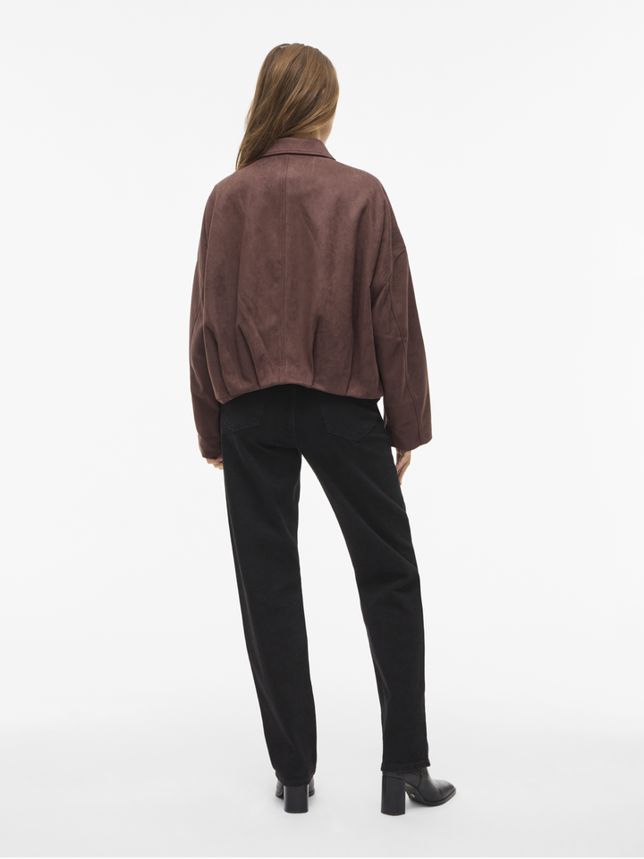 Brown sttone cropped jasje met rits Viviral Vila