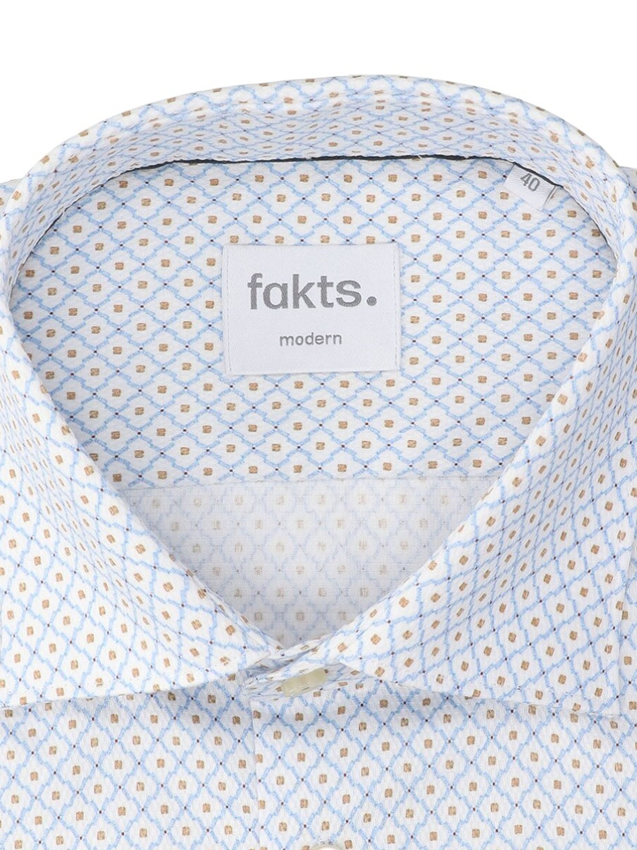 Blue minimal hemd (regular fit) met details en lange mouwen Fakts